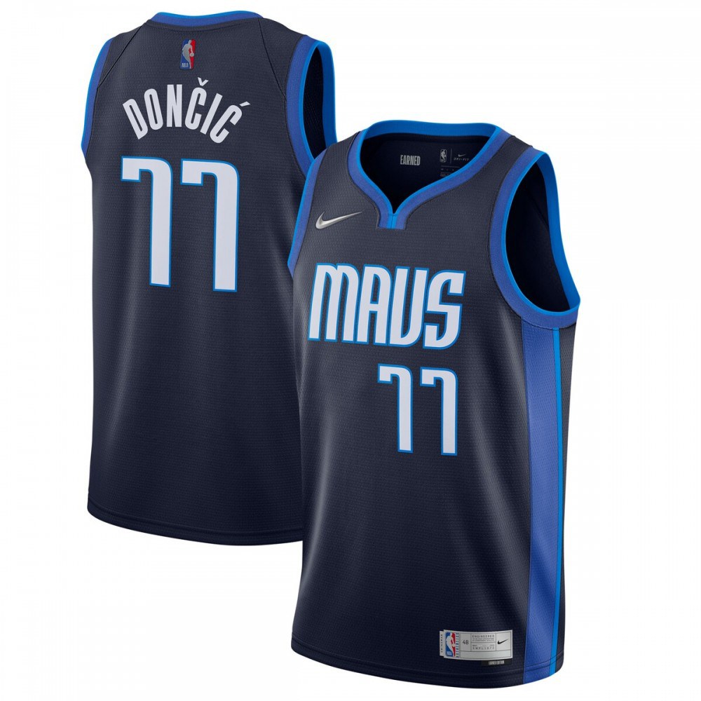 Luka Doncic Dallas Mavericks 2020/21 Swingman Player Jersey Navy - Earned Edition-Pro Kit Vault | Brand New 26/27 Sports Jerseys